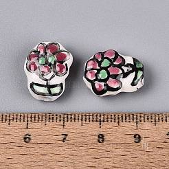 Porcellana fatti a mano perline di ceramica&nbsp;PORC-Q005-08C