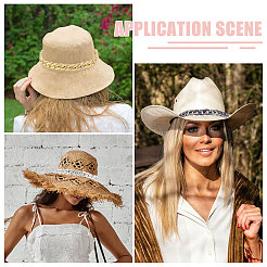 3 chaînette de chapeau en plastique ABS&nbsp;HJEW-CO00007
