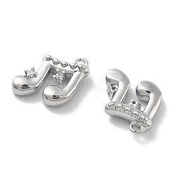 Ciondoli in ottone zirconi chiari micro pavé&nbsp;KK-M102-47P