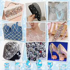106 Stück 6 Stil Strass zum Aufnähen&nbsp;FIND-OC0004-09E