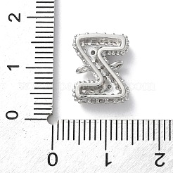 Liens lettres en laiton micro pavé de zircones cubiques&nbsp;KK-I717-04Z-P