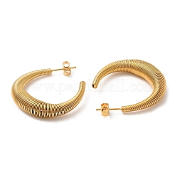 C-förmige Ohrstecker aus 304 Edelstahl&nbsp;EJEW-M221-09G