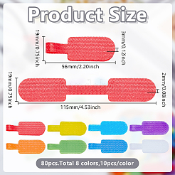 80 Stück 8 Farben Nylon und Polyester Klettkabeletiketten&nbsp;FIND-GO0004-26