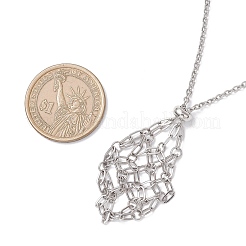 3 collier en macramé en acier inoxydable 304 pour pépites de pierres précieuses&nbsp;NJEW-JN05526