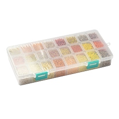 Perline di vetro 600g 24 colori&nbsp;SEED-JP0008-03-3mm