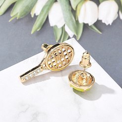 Messing-Mikro pflastern Zirkonia Bolzenohrringe&nbsp;EJEW-Z080-03G-01