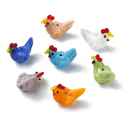 7 Stück 7 Farben handgefertigte holprige Bunte Malerei-Perlen&nbsp;LAMP-CJ0003-02