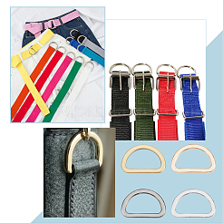 20 Stück 4 Farben Legierung Taschengurt-Einstellschnallen&nbsp;FIND-WR0009-97
