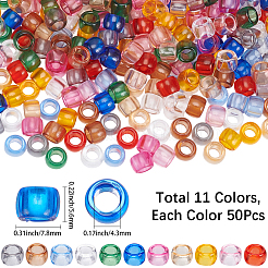 550pcs 11 Farben transparente europäische Acrylperlen&nbsp;OACR-SP0002-22