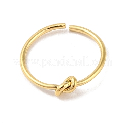 Semplice anello polsino aperto in acciaio inossidabile 304 annodato per donna uomo&nbsp;RJEW-Z038-06G