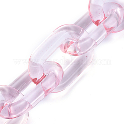 Chaînes de câble acryliques transparentes faites à la main&nbsp;AJEW-JB00563-06