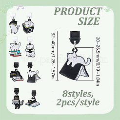 16 Stück 8 Stile Kunststoff Katzenform Handy Staubschutzstecker&nbsp;HJEW-DR00280