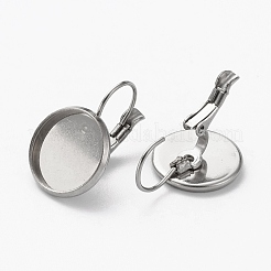 Anlaufgeschützte Ohrringbeschläge aus Edelstahl 304 mit Klappverschluss&nbsp;LS-STAS-L253-005C-P