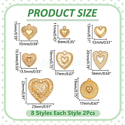 16pcs 8 Arten Messinganhänger&nbsp;FIND-WR0012-65