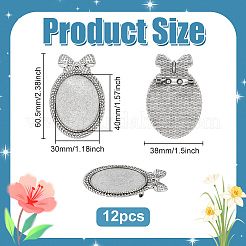 Accessoires de broche en alliage 12 pièces&nbsp;FIND-PH0027-62B