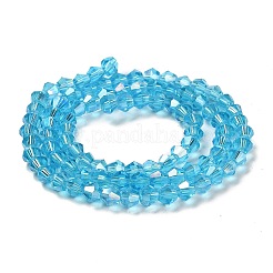 Transparentes cuentas de vidrio electroplate hebras&nbsp;GLAA-F029-3mm-A19