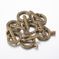 Tibetischen Stil Zinklegierung Toggle-Haken&nbsp;MLF0211Y-NF