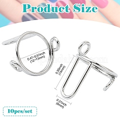 10 pz anelli in ottone regolabili&nbsp;RJEW-CJ0001-01P
