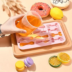 12 moule en silicone en forme de couteau et de fourchette&nbsp;ST-CJ0007-24