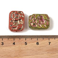 Perles de verre de peinture de cuisson&nbsp;DGLA-G004-02C