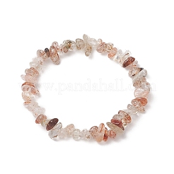 Natürliche schwarzgoldene Rutilquarz-Chip-Perlen-Stretch-Armbänder für Kinder&nbsp;BJEW-JB11891