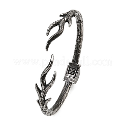 Bracelets manchettes rétro en acier inoxydable chirurgical 316&nbsp;BJEW-C125-10AS