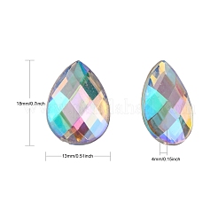 Nachahmung taiwan Acryl Strass Cabochons&nbsp;GACR-A022-13x18mm-17