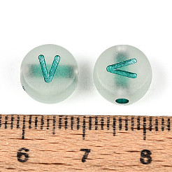 Cuentas acrílicas esmeriladas luminosas&nbsp;FACR-T008-02V