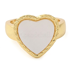 Muschel-Fingerring für Damen&nbsp;RJEW-Z060-01G-01