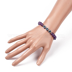 5 Stück Stretch-Armband-Set aus natürlichem Lapislazuli&nbsp;BJEW-JB08936