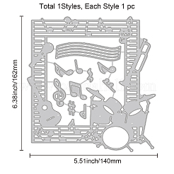 Kohlenstoffstahl Schneidwerkzeuge Schablonen&nbsp;DIY-WH0309-512