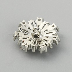 Messing Micro Pave klare Zirkonia Schaftknöpfe&nbsp;DIY-WH0304-334