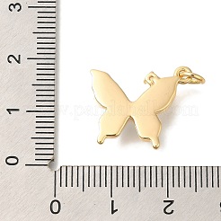 Pendenti in ottone micro pavé di zirconi cubici e conchiglia&nbsp;KK-K388-81G