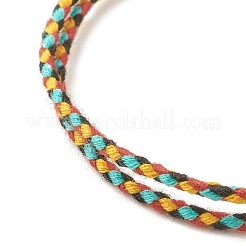 Ensemble de bracelets de cheville en cordon tressé en coton macramé 5 pièces&nbsp;AJEW-AN00486-05