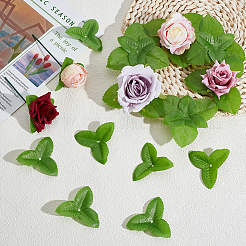 Feuille de rose artificielle en tissu&nbsp;AJEW-WH0270-951B