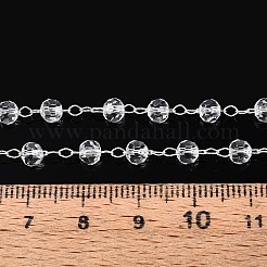 Handgefertigte glasfacettierte runde Perlenketten&nbsp;CHC-ZX005-05S
