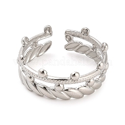 Anello polsino aperto twist in acciaio inossidabile 304 anti-ossidazione per donna&nbsp;RJEW-F160-03P