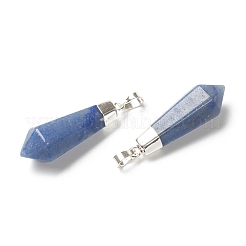 Gefärbte und erhitzte natürliche blaue Aventurin-Spitzanhänger&nbsp;G-P445-E05