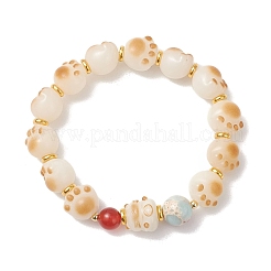Pulseras elásticas con forma de pata de gato&nbsp;BJEW-TA00732