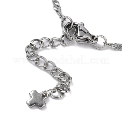 Bracciali a maglie incrociate in acciaio inossidabile 304&nbsp;BJEW-JB11699-02
