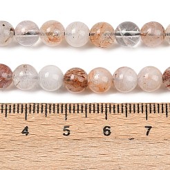 Natürliche Stränge aus Rutilquarzperlen in Schwarzgold&nbsp;G-P596-6mm-02