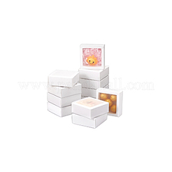 Geschenk-Aufbewahrungsboxen aus Pappschublade mit transparentem Deckel&nbsp;CON-WH0092-72A-01