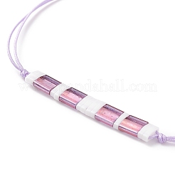 Braccialetto a maglie di semi di vetro&nbsp;BJEW-JB08894-02