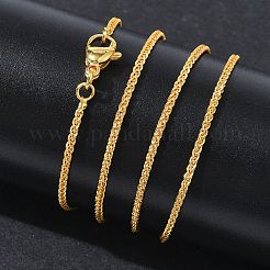 Colliers en chaîne de blé en laiton de 1.5 mm pour femmes&nbsp;KK-CBA4FD4-09G