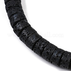 Braccialetti elasticizzati con perline di roccia lavica naturale per uomo donna&nbsp;BJEW-G727-01A
