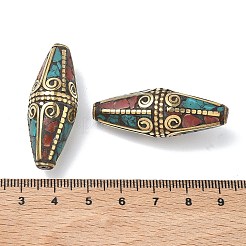 Perles de style tibétain manuelles&nbsp;KK-Z157-09AG-03