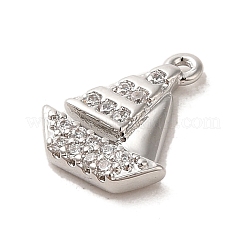Breloques en laiton avec zircone cubique de micro pave&nbsp;LS-KK-C043-06P