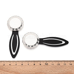 Fassungen für Lesezeichen-Cabochons aus Legierung und Eisen&nbsp;PALLOY-N184-07S