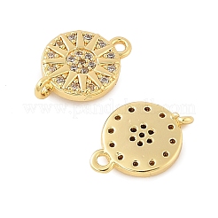 Verbindungsanhänger aus Messing mit Mikropavé-Zirkonia&nbsp;KK-U056-05G