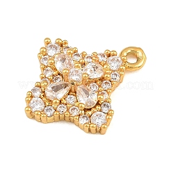 Pendenti in zirconi cubici trasparenti in micro pavè di ottone&nbsp;CU-CBA2E4B-04B-G